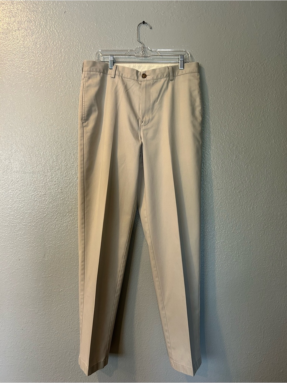 L.L.Bean Men's Flat Front Chino Pants - Khaki - 34x34